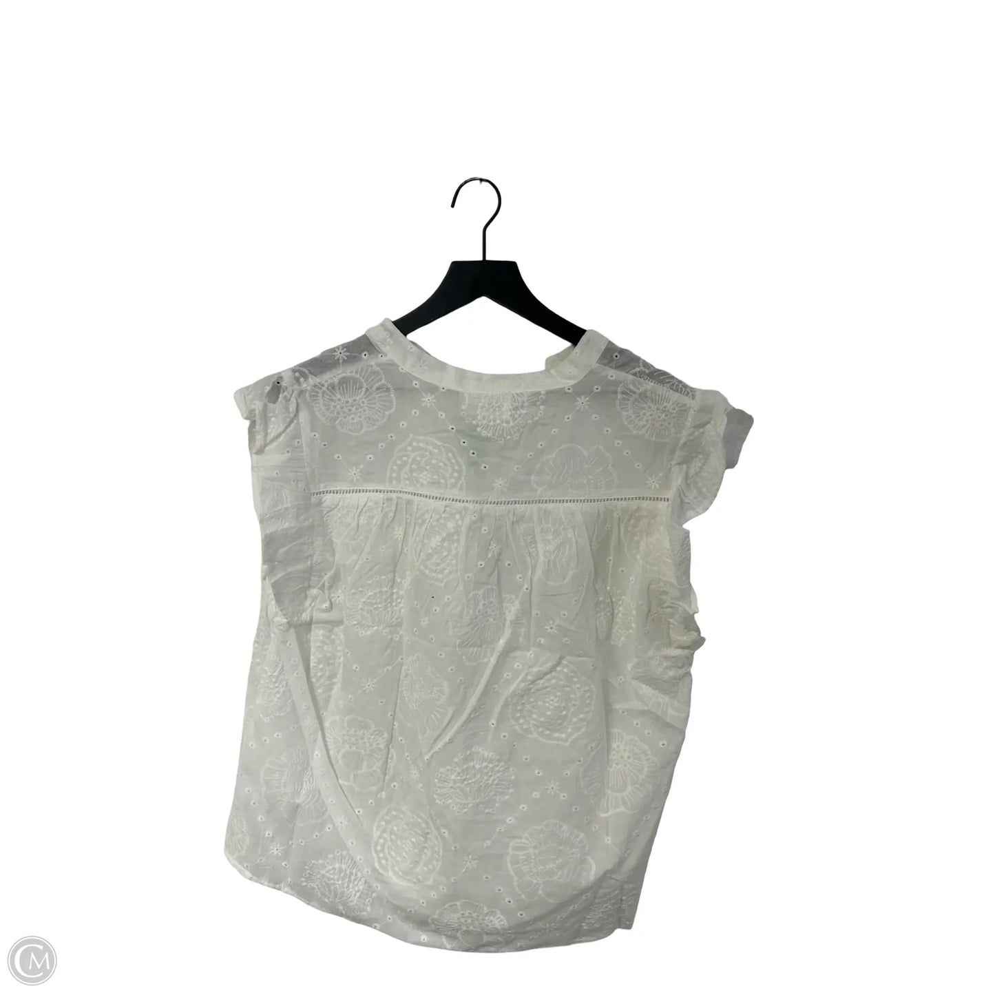 Top Short Sleeve By Andree By Unit In White, Size: M