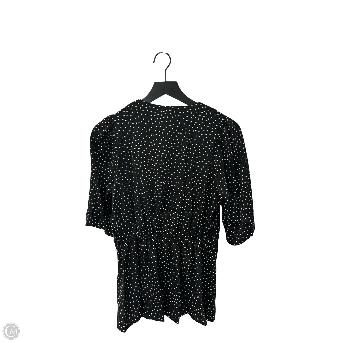 Top Short Sleeve By Andree By Unit In Polkadot Pattern, Size: M