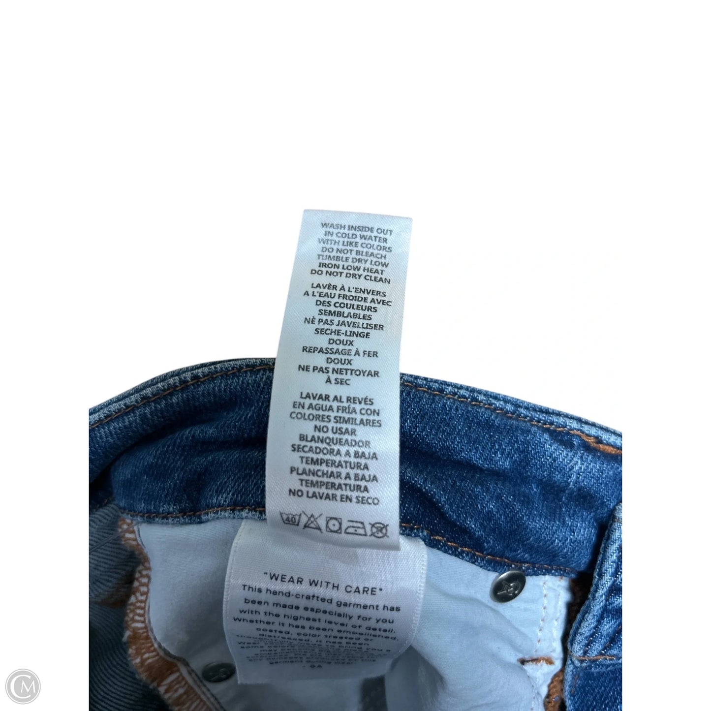 Jeans Straight By Good American In Blue Denim, Size: 4