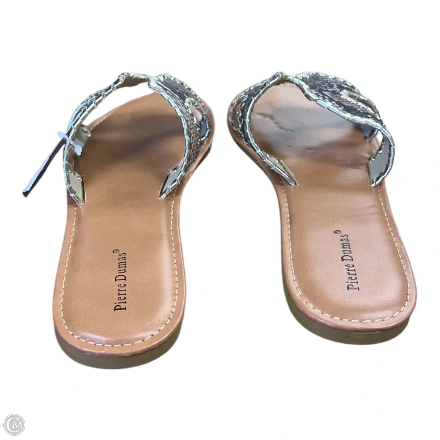 Sandals Flats By Pierre Dumas In Snakeskin Print, Size: 9