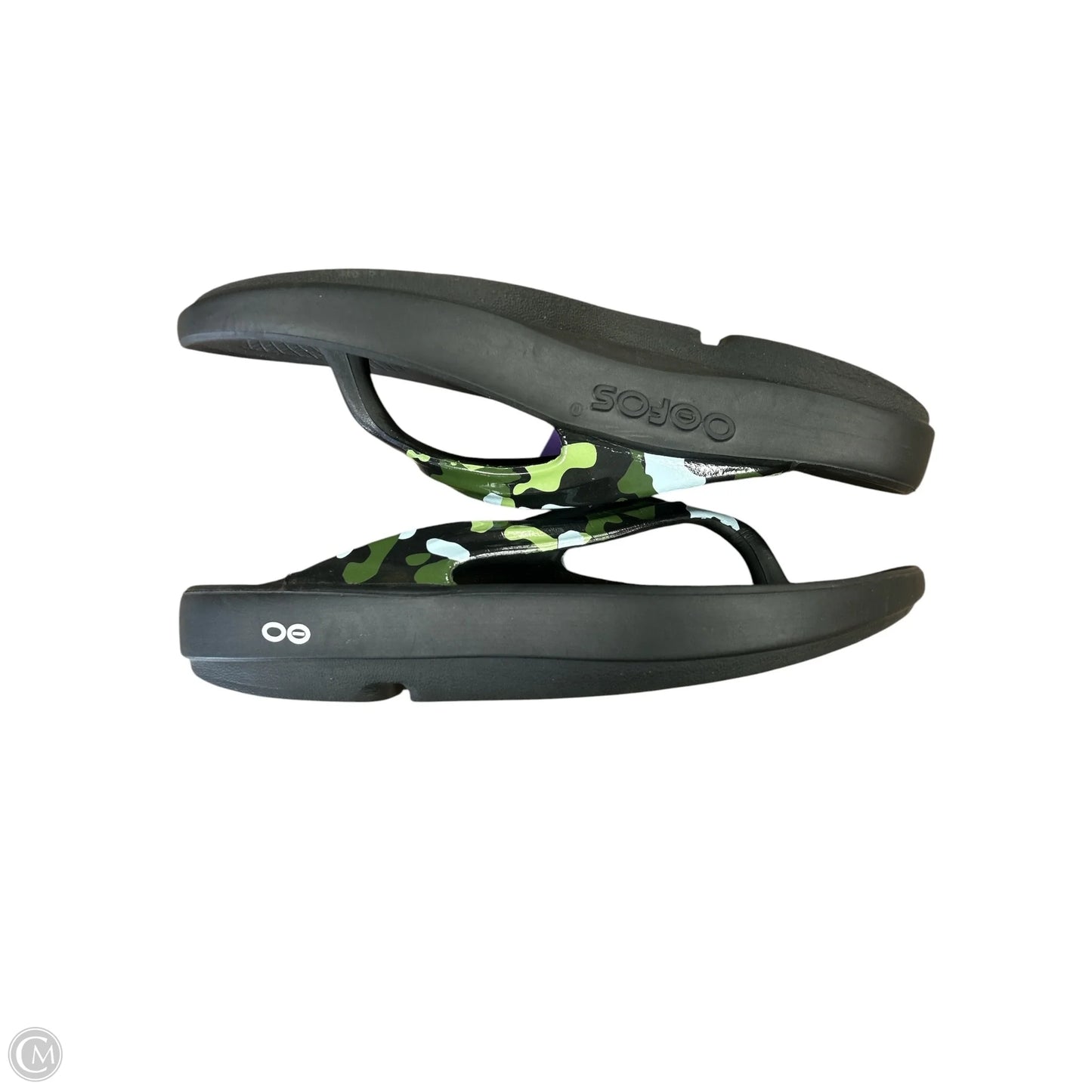 Sandals Flip Flops By Oofos In Black, Size: 8