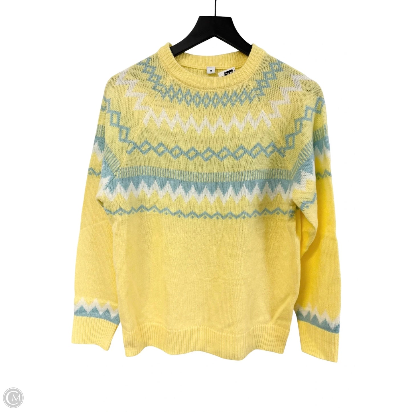 Sweater By Cme In Blue & Yellow, Size: M