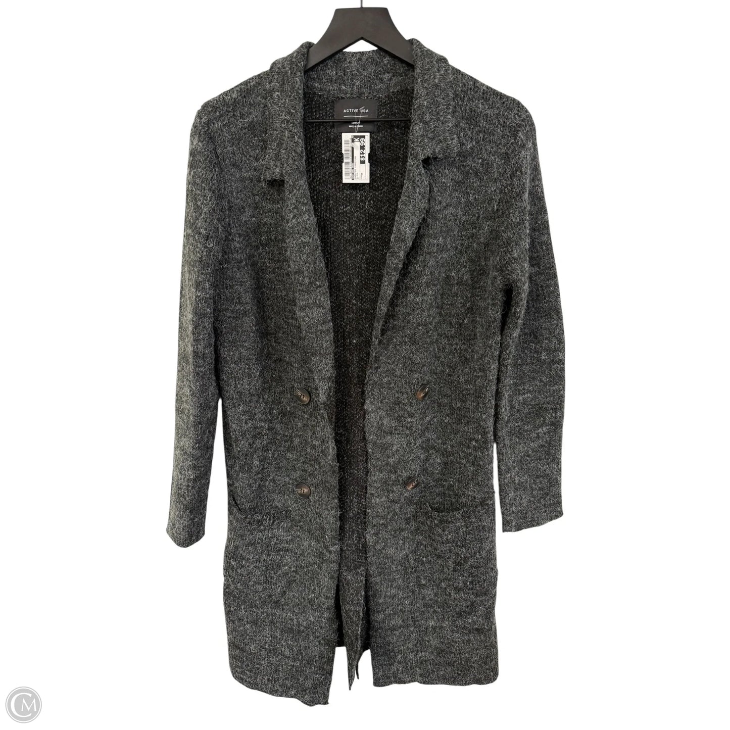 Sweater Cardigan By Active Usa In Black, Size: M