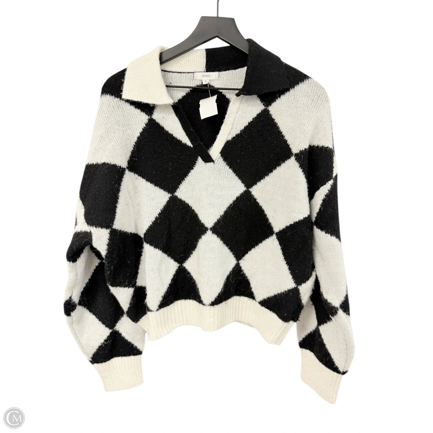 Sweater By Mine In Black & White, Size: L