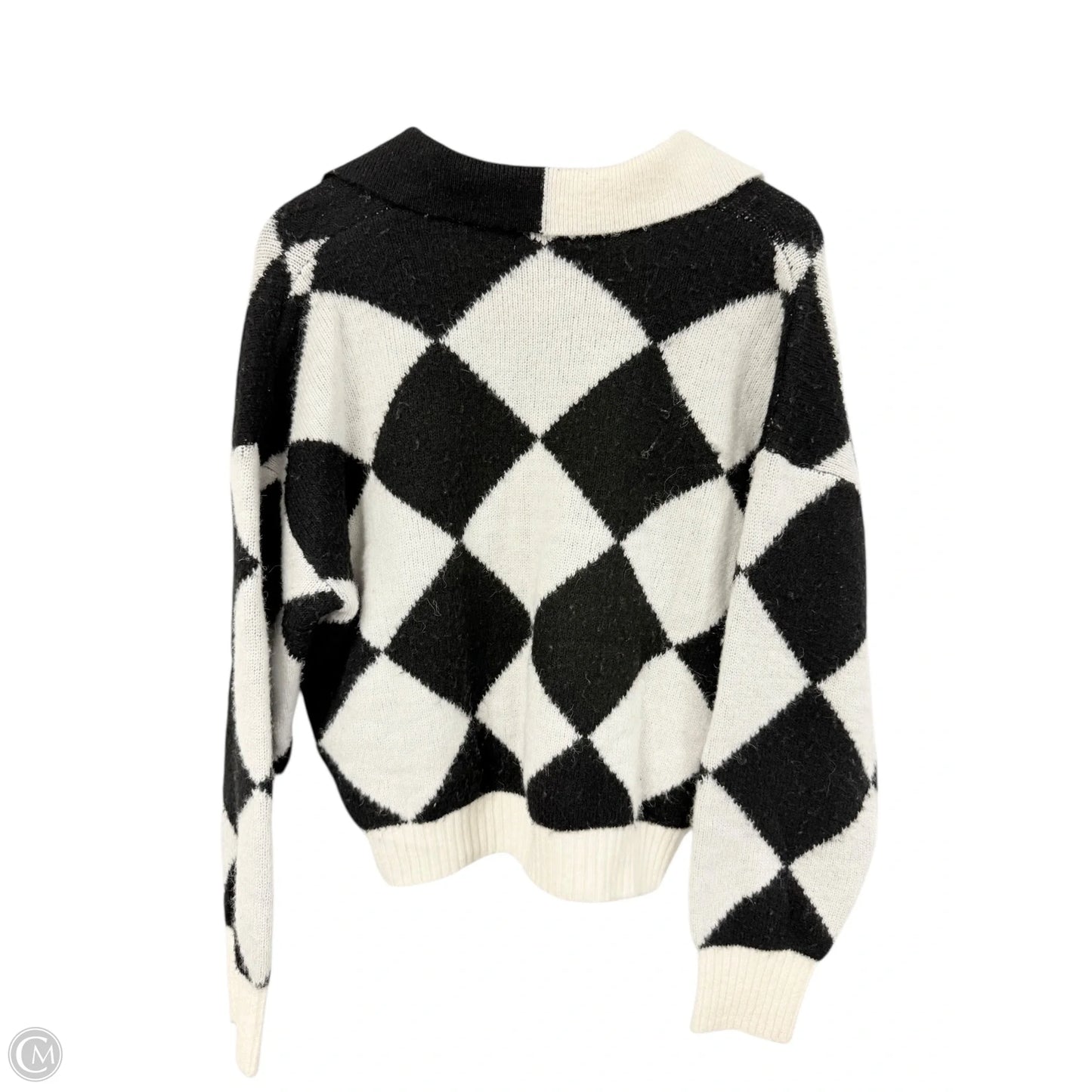Sweater By Mine In Black & White, Size: L