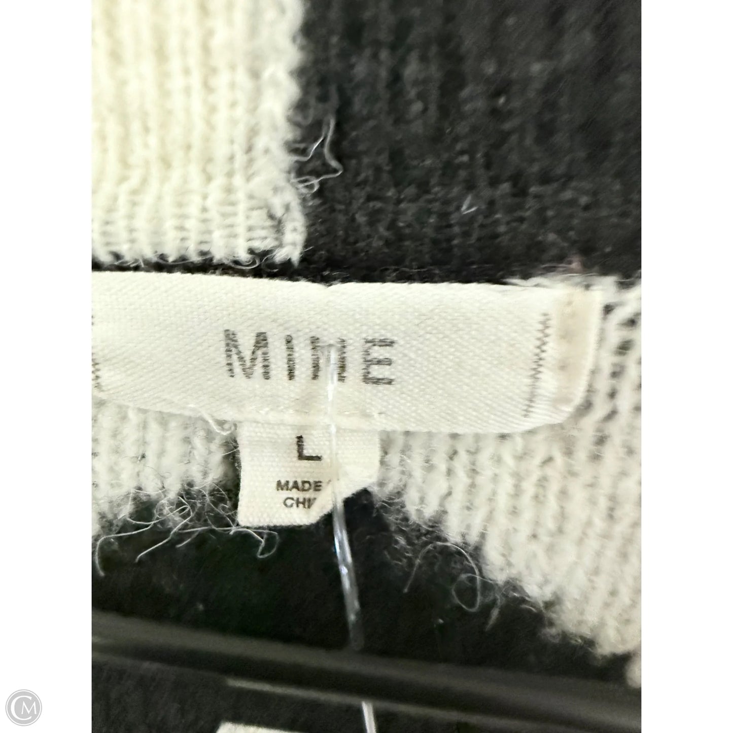 Sweater By Mine In Black & White, Size: L