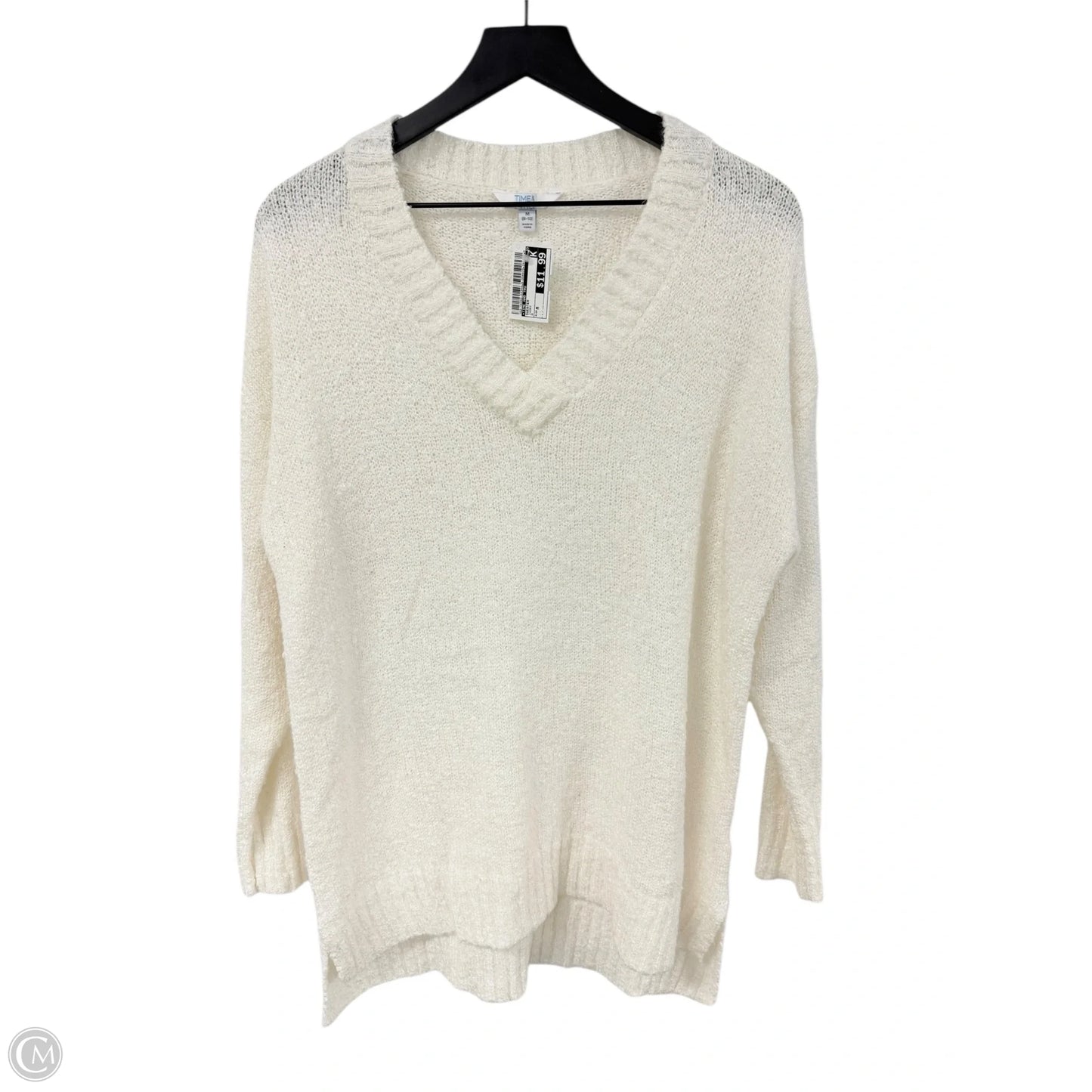 Sweater By Time And Tru In Ivory, Size: M