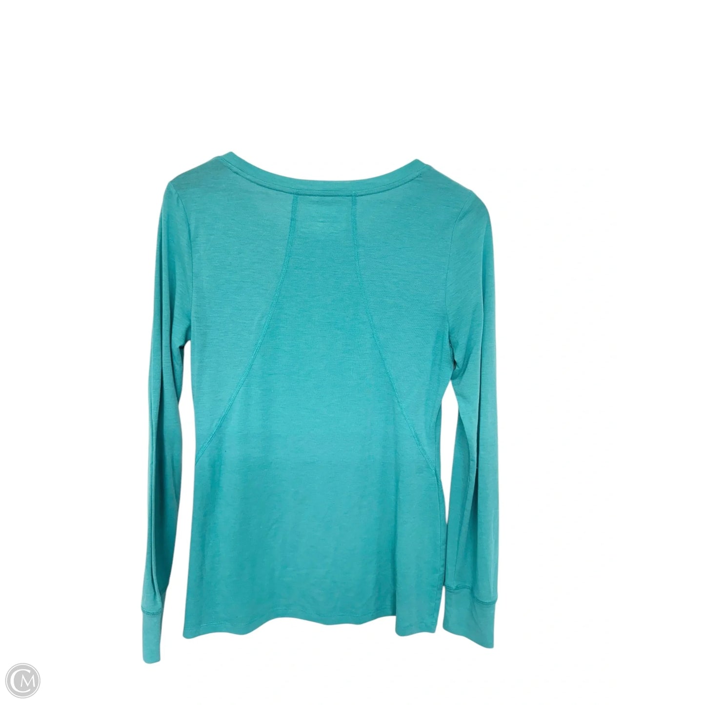 Athletic Top Long Sleeve Crewneck By Exertek In Aqua, Size: M