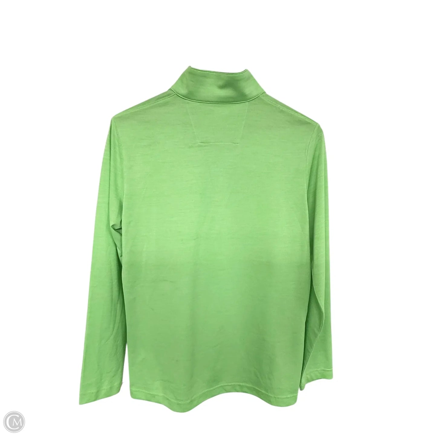 Athletic Top Long Sleeve Collar By Clothes Mentor In Green, Size: L