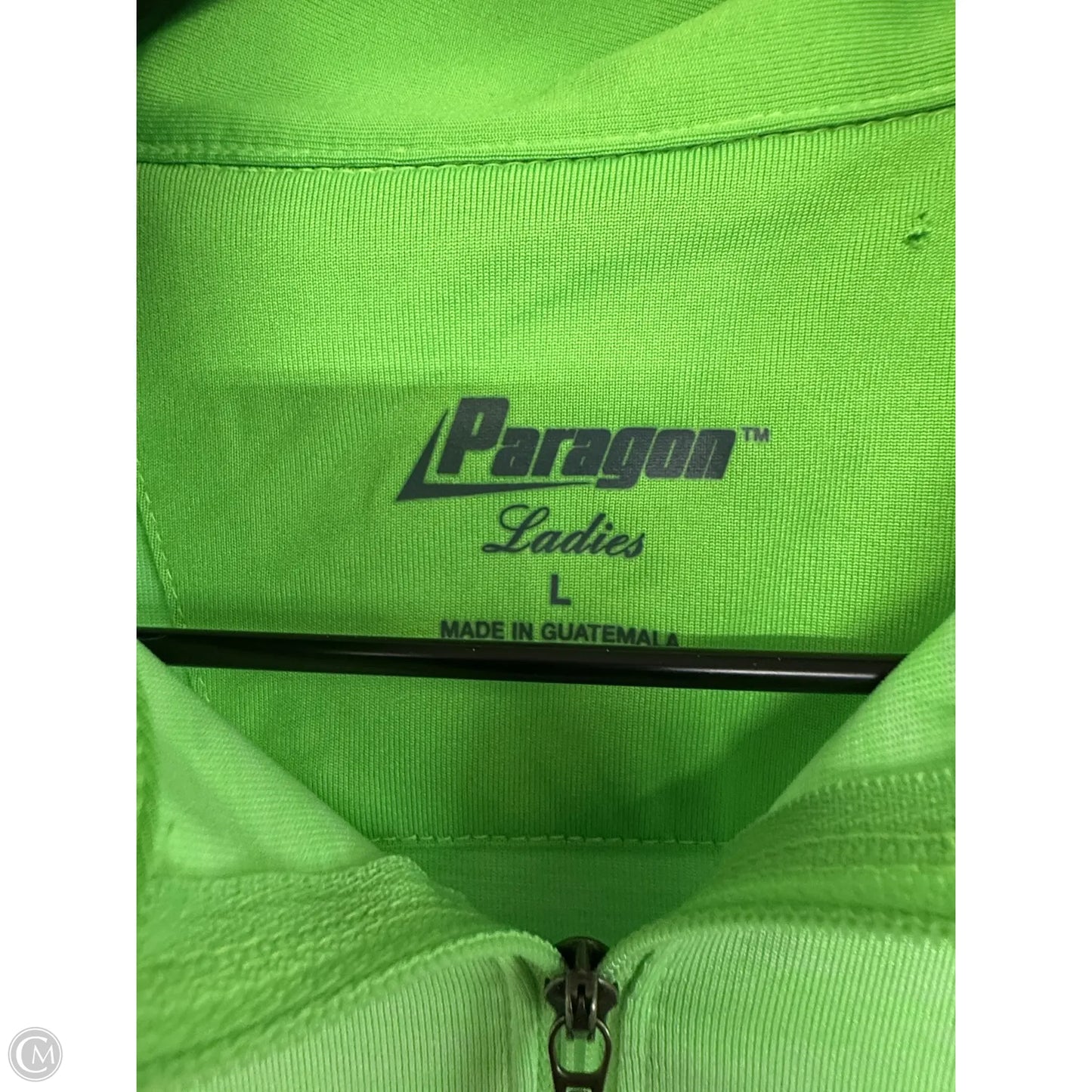 Athletic Top Long Sleeve Collar By Clothes Mentor In Green, Size: L