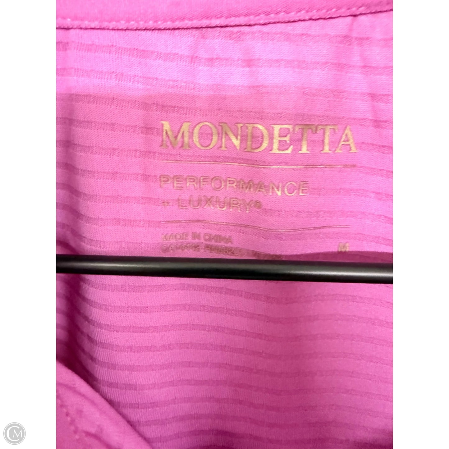 Athletic Top Long Sleeve Collar By Mondetta In Purple, Size: M
