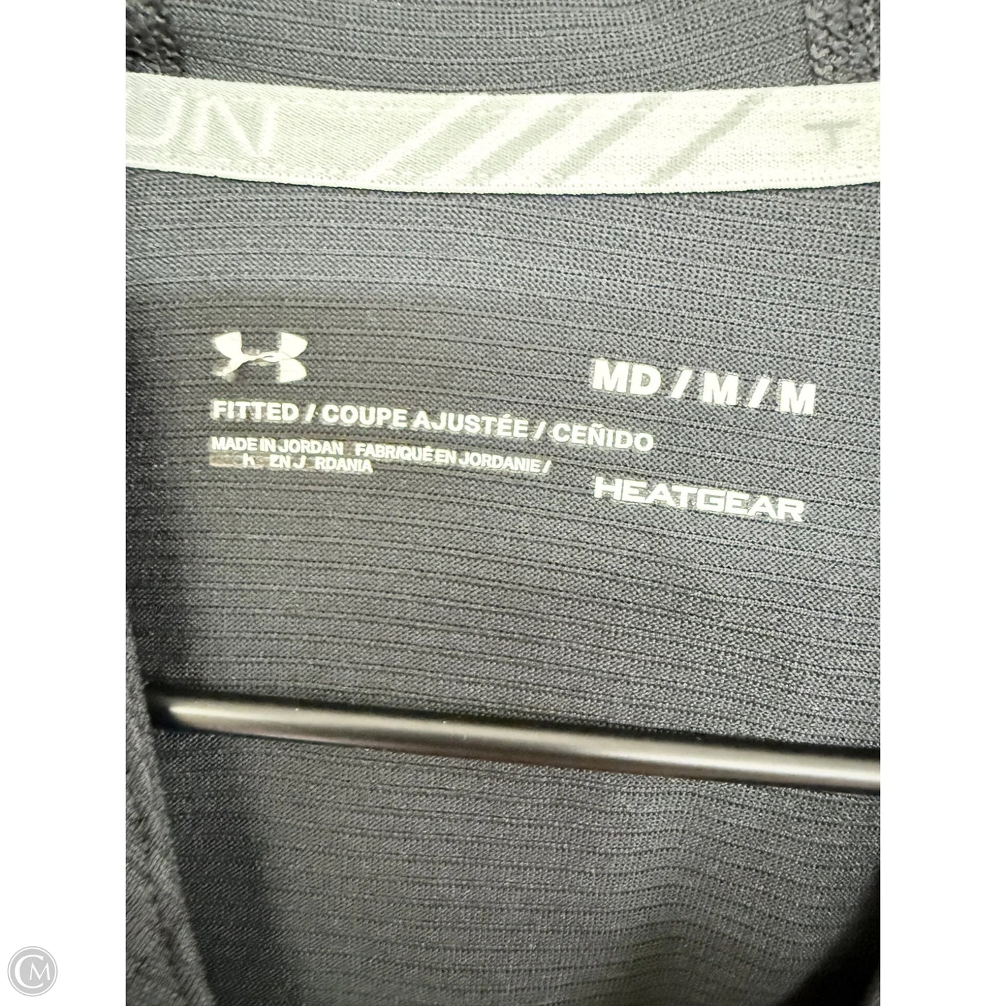 Athletic Top Long Sleeve Hoodie By Under Armour In Black, Size: M