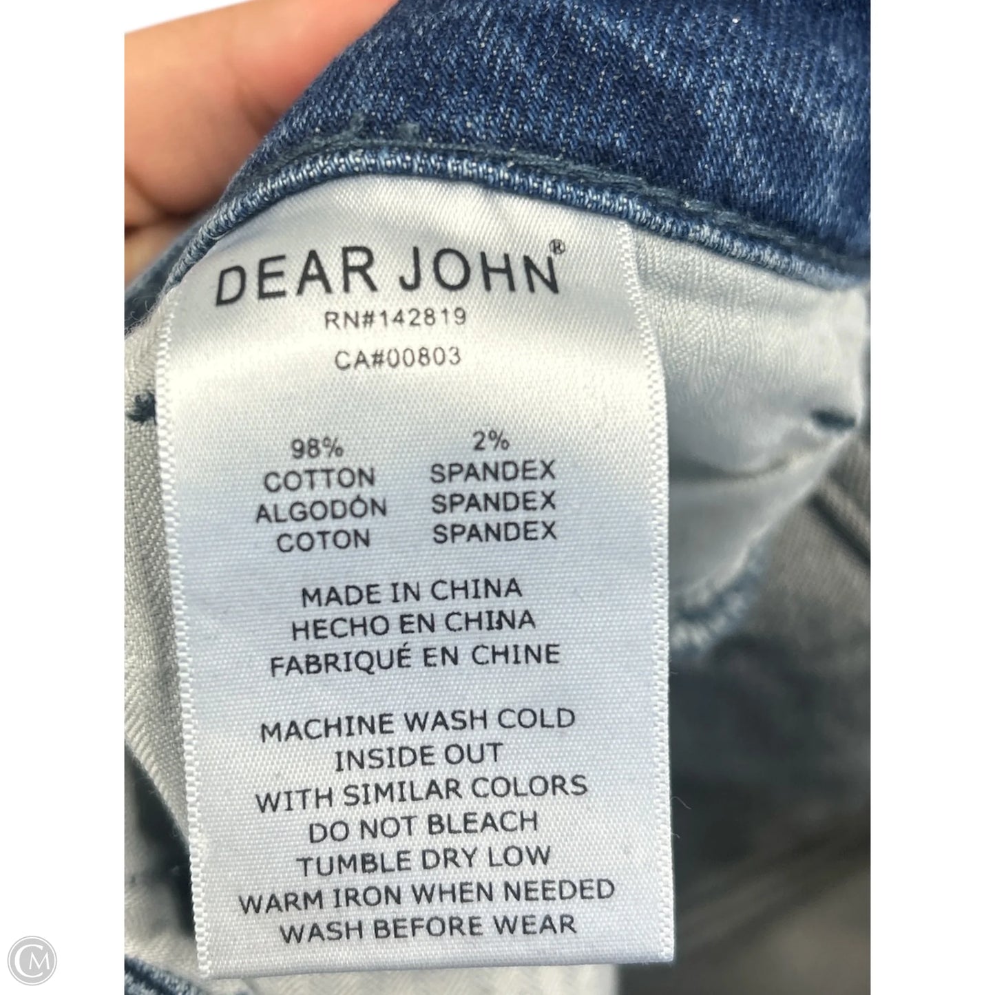 Jeans Straight By Dear John In Black & Blue, Size: 8