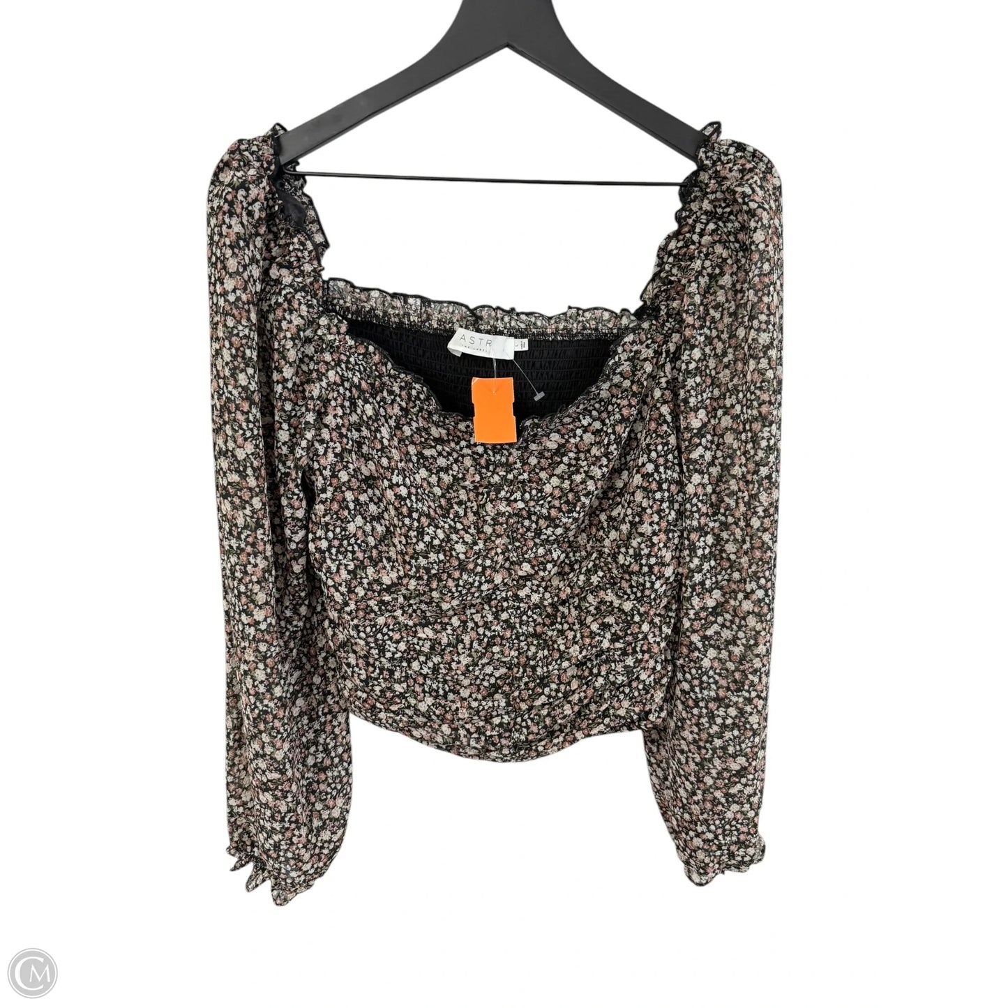 Top Long Sleeve By Astr In Floral Print, Size: L