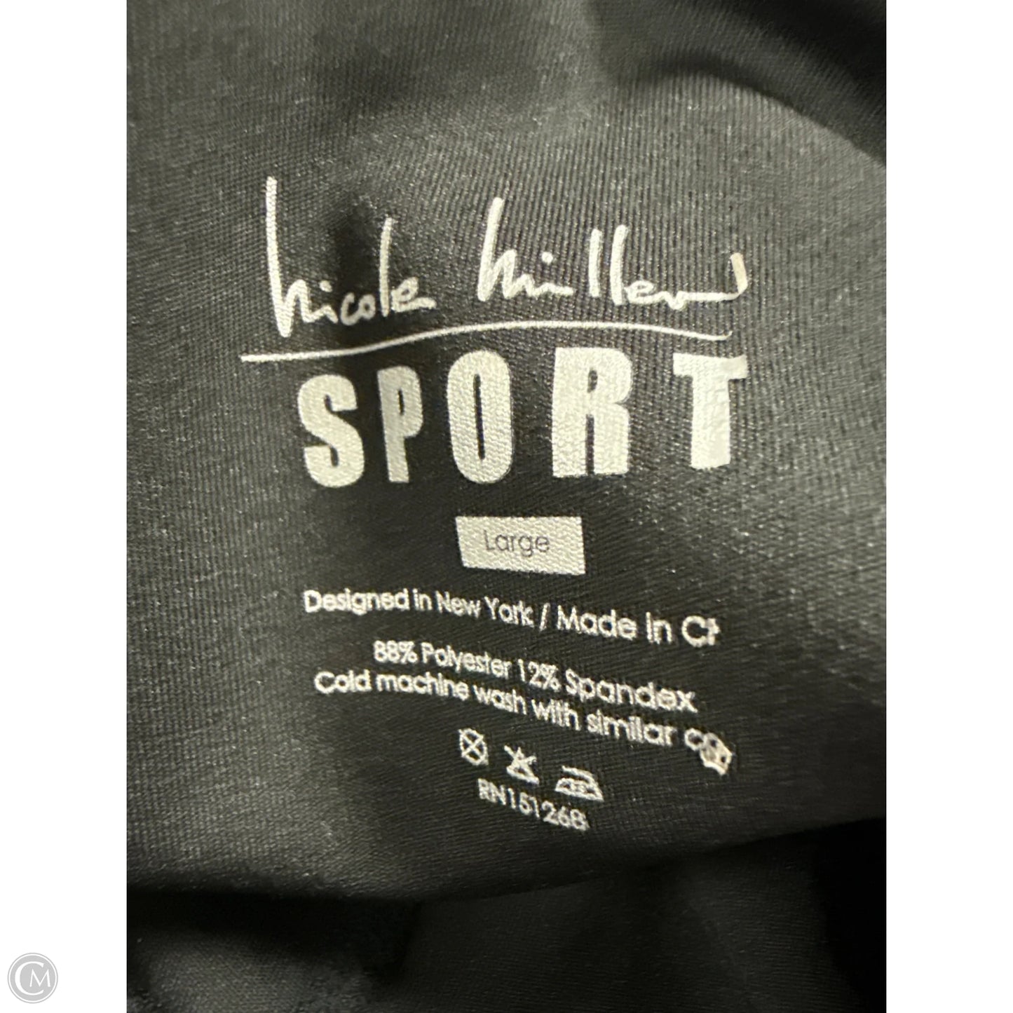 Athletic Leggings By Nicole By Nicole Miller In Black, Size: L