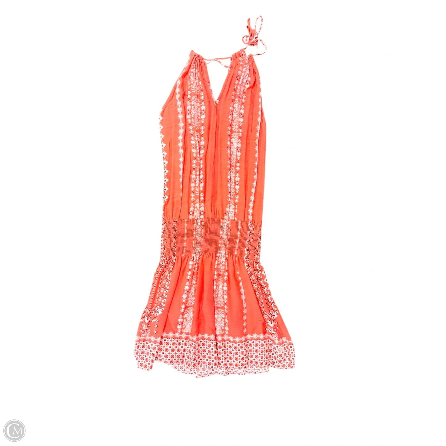 Dress Casual Midi By Braeve In Orange & White, Size: S