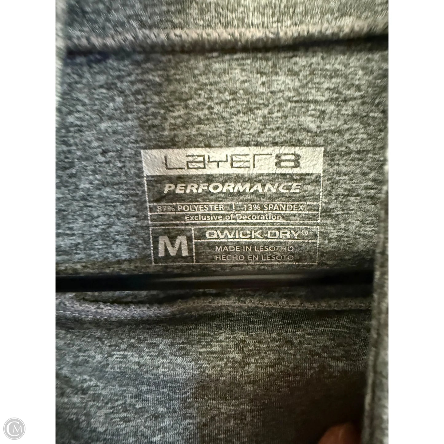 Athletic Top Long Sleeve Crewneck By Layer 8 In Grey, Size: M