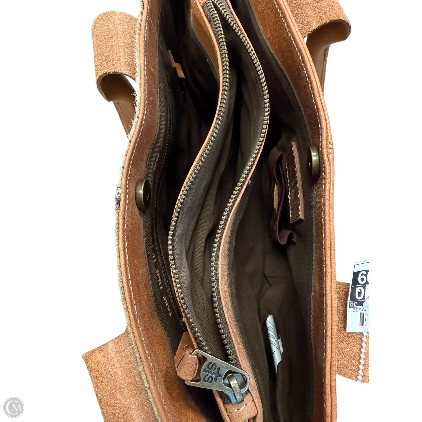 Handbag Leather By Cmc, Size: Large