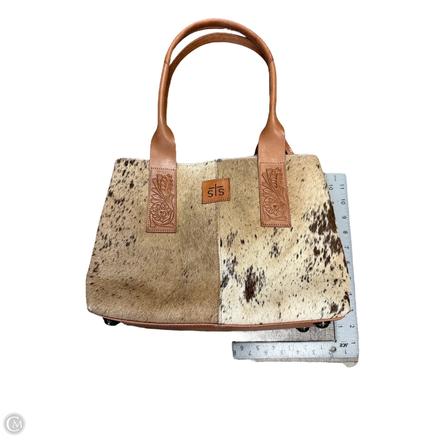 Handbag Leather By Cmc, Size: Large