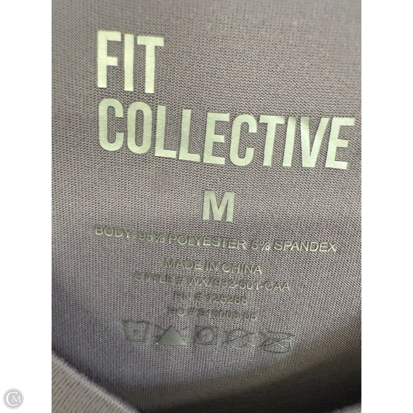 Athletic Top Long Sleeve Crewneck By Cme In Purple, Size: M