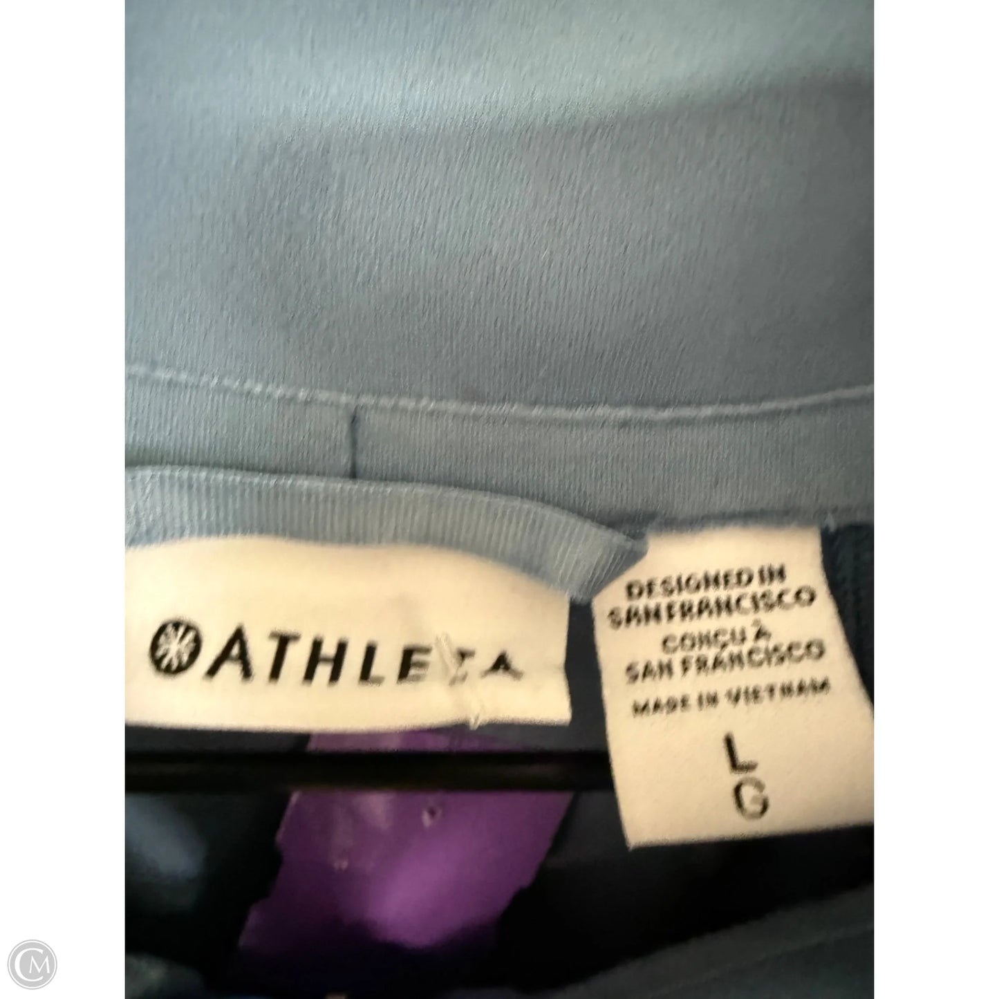 Athletic Jacket By Athleta In Blue, Size: L