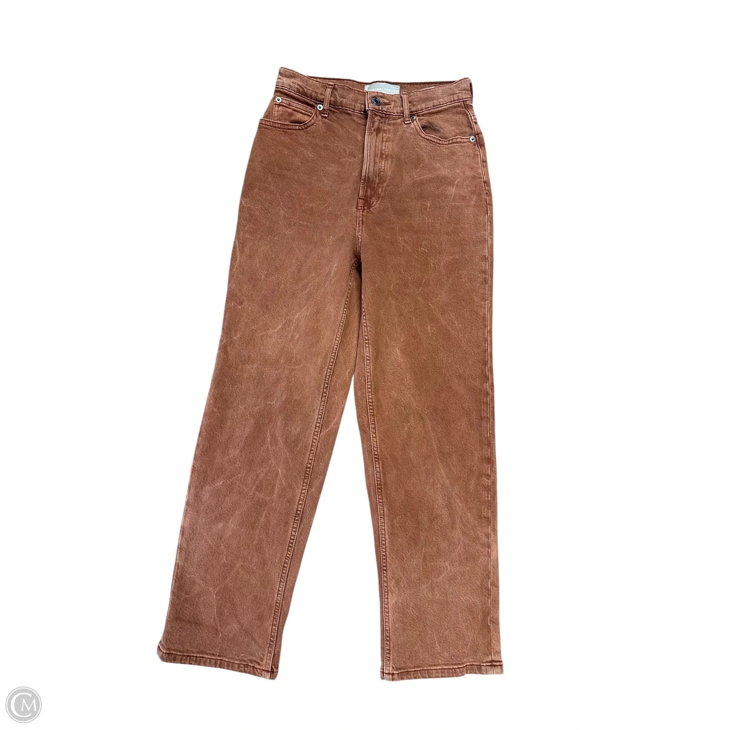 Jeans Straight By Everlane In Orange Denim, Size: 2