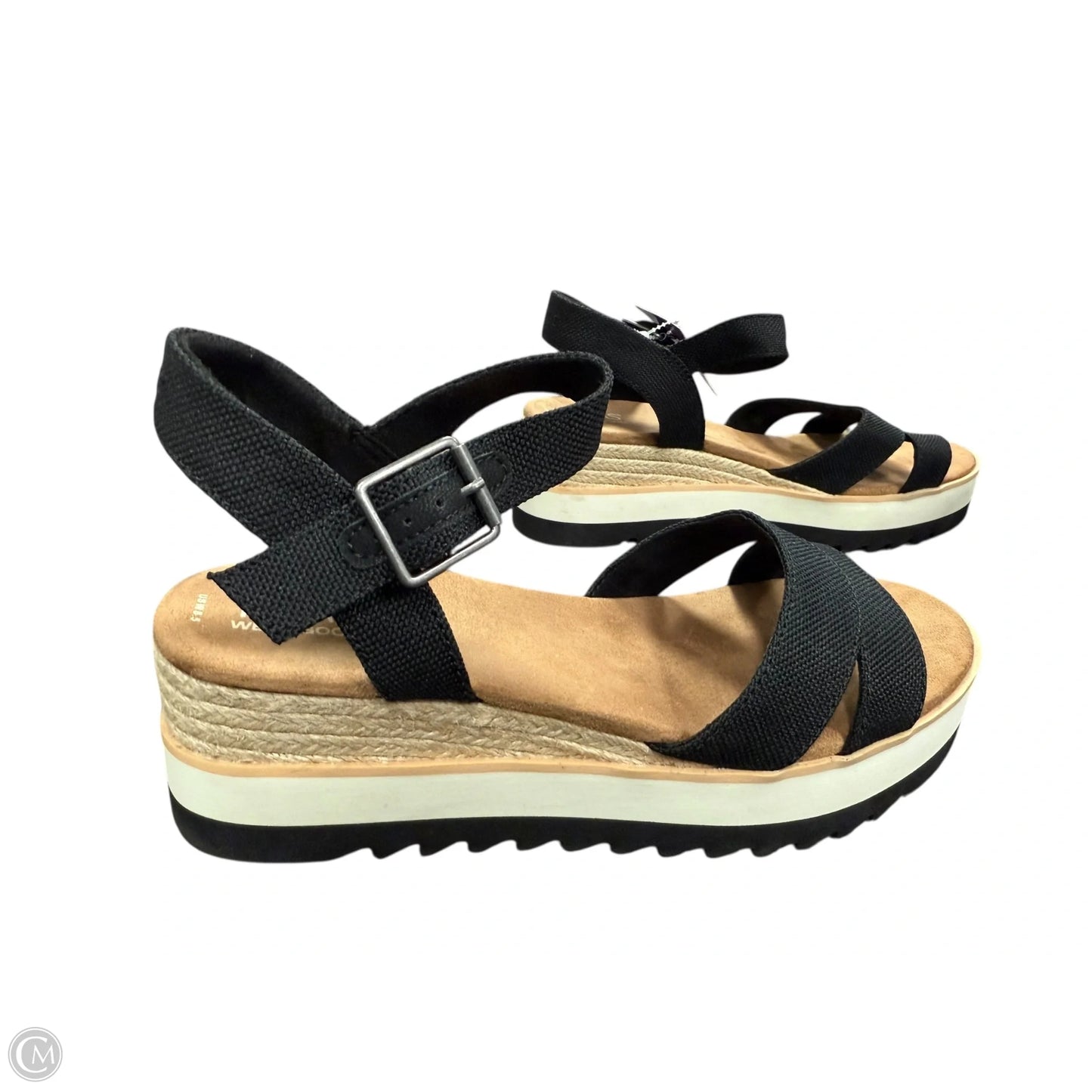 Sandals Heels Platform By Toms In Black, Size: 8.5