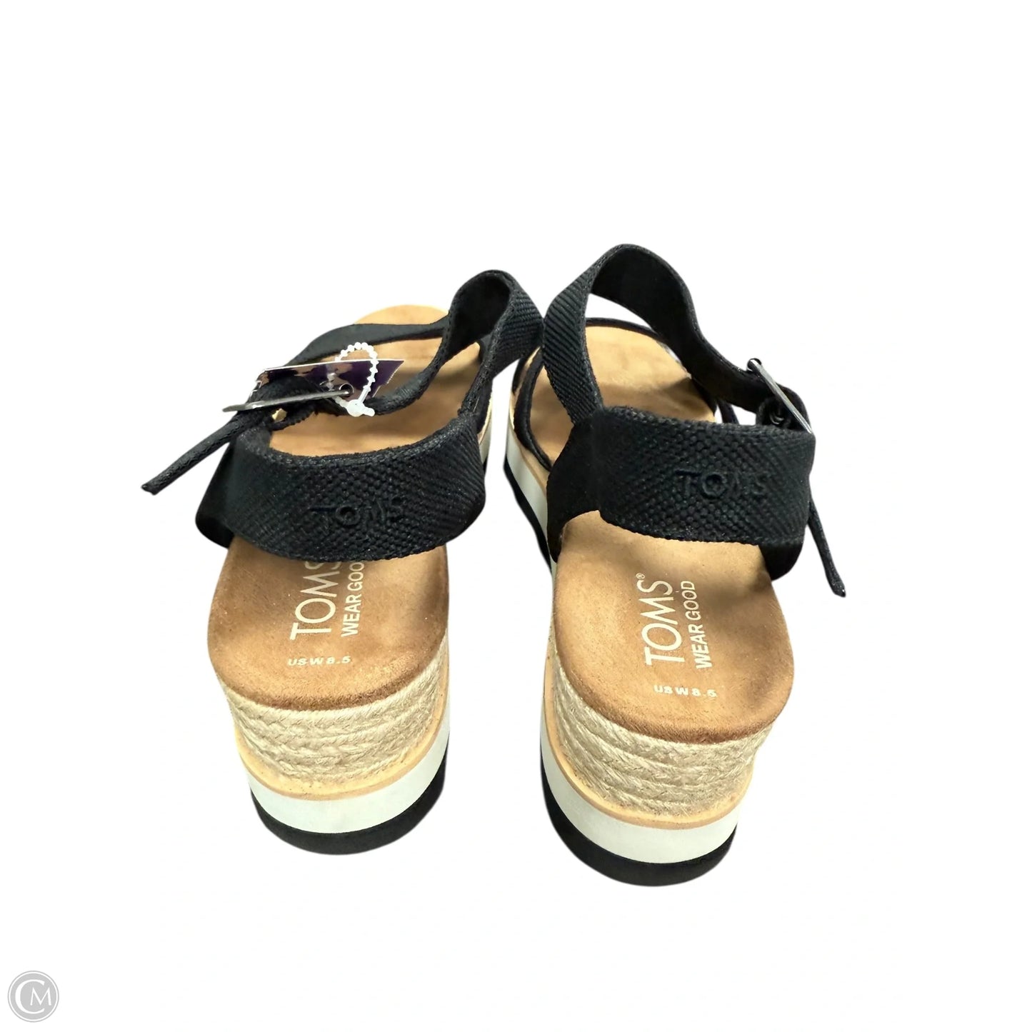 Sandals Heels Platform By Toms In Black, Size: 8.5