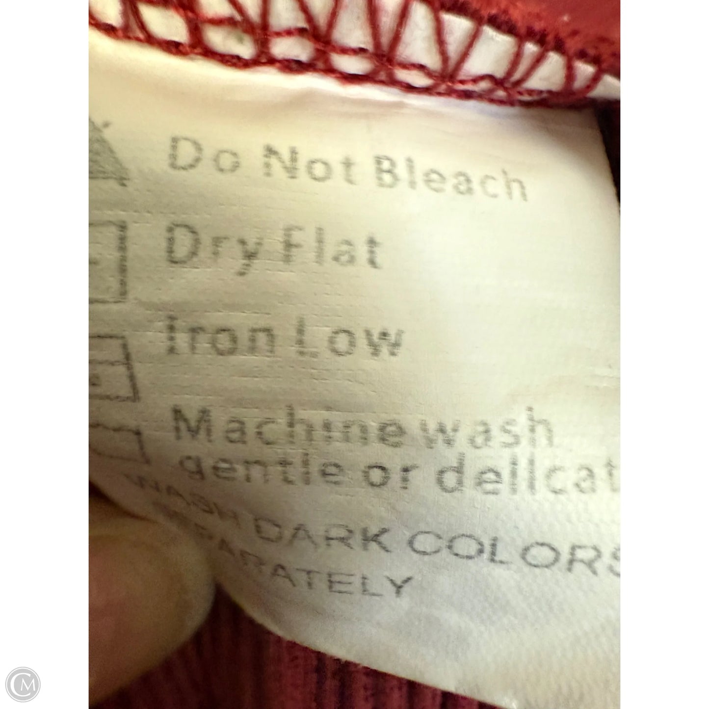 Top Long Sleeve By Cmf In Red, Size: S