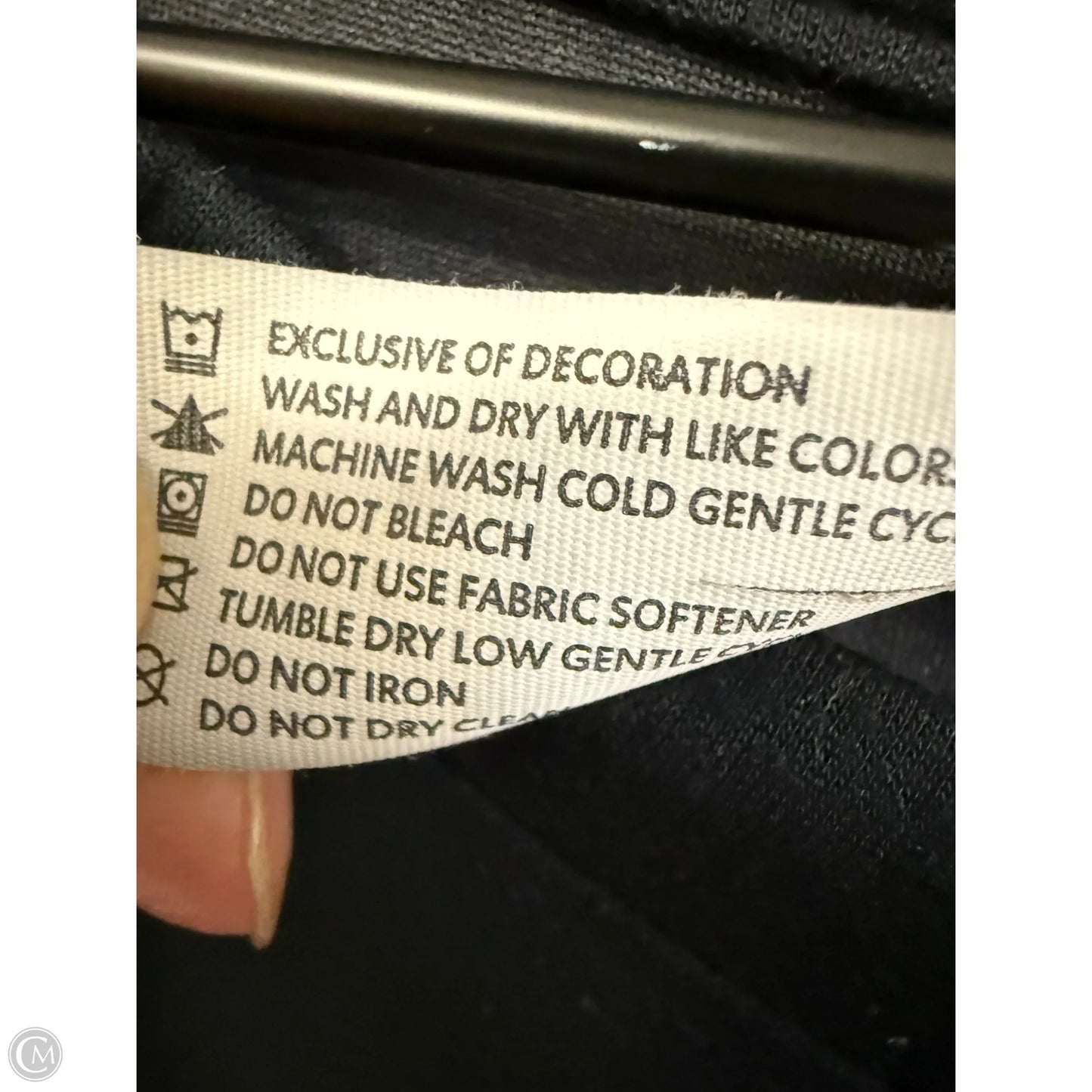 Athletic Top Long Sleeve Crewneck By 90 Degrees By Reflex In Black, Size: L