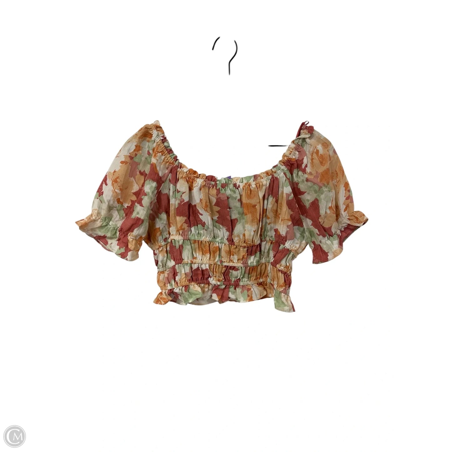 Top Short Sleeve By Sage In Multi-colored, Size: L