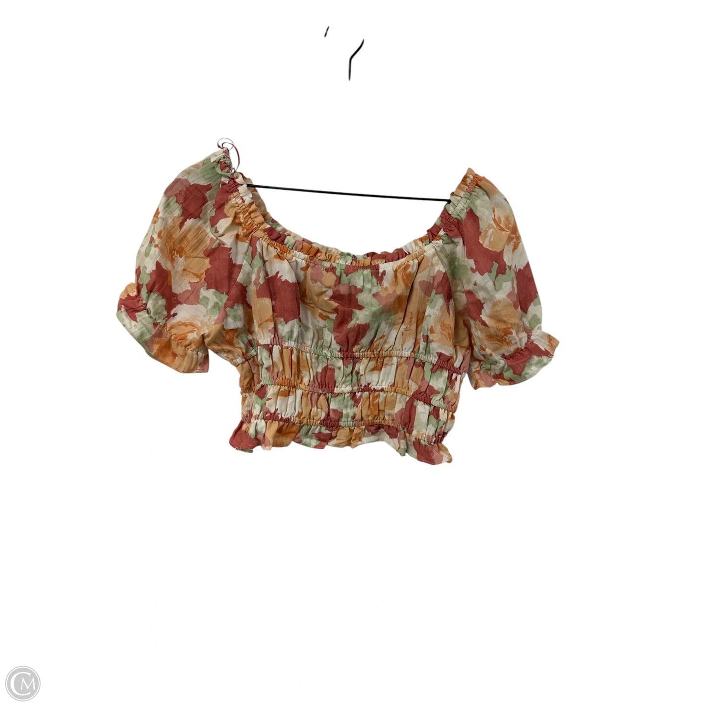 Top Short Sleeve By Sage In Multi-colored, Size: L