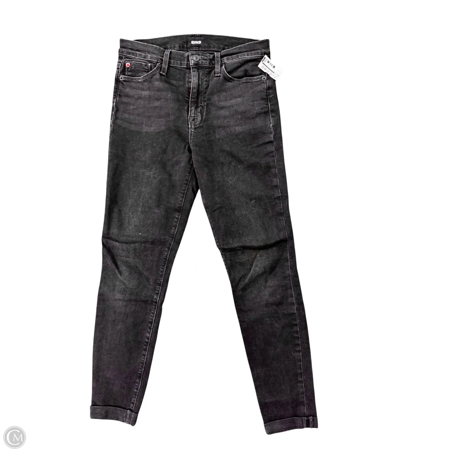 Jeans Skinny By Hudson In Black Denim, Size: 6