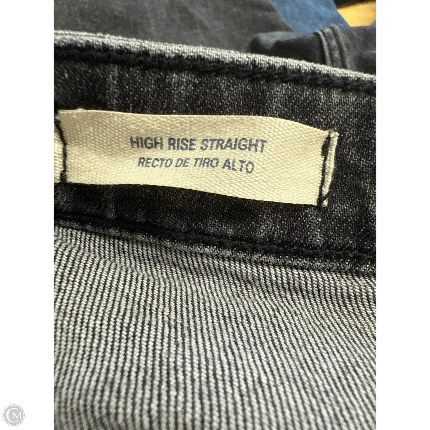 Jeans Straight By Universal Thread In Black Denim, Size: 4