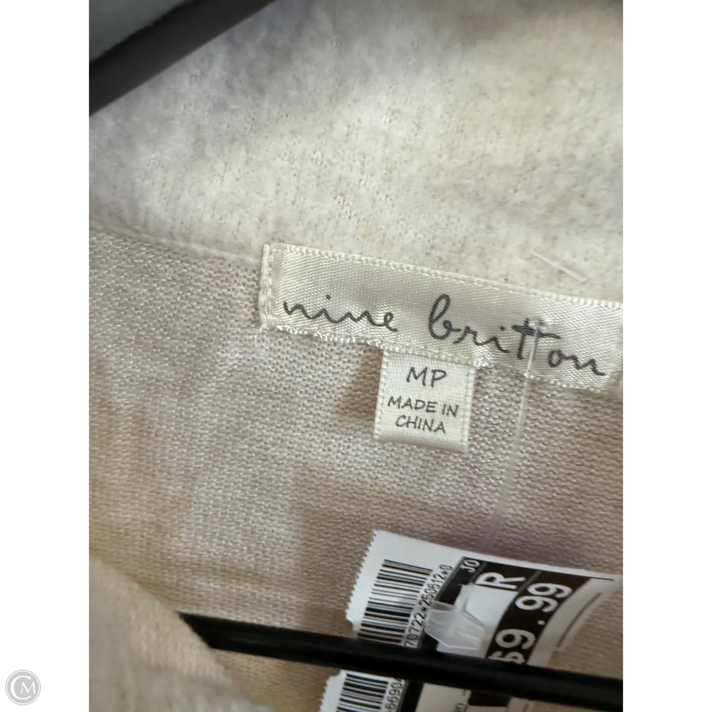 Top Long Sleeve By Cme In Cream, Size: Mp