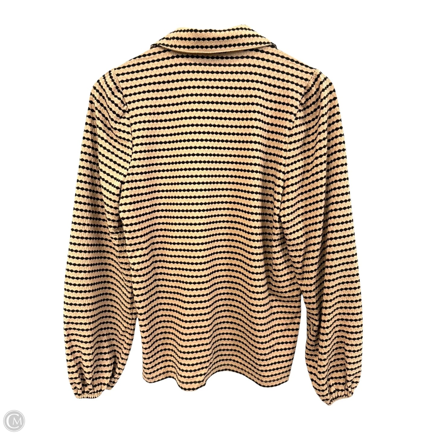 Top Long Sleeve By Loft In Black & Brown, Size: M
