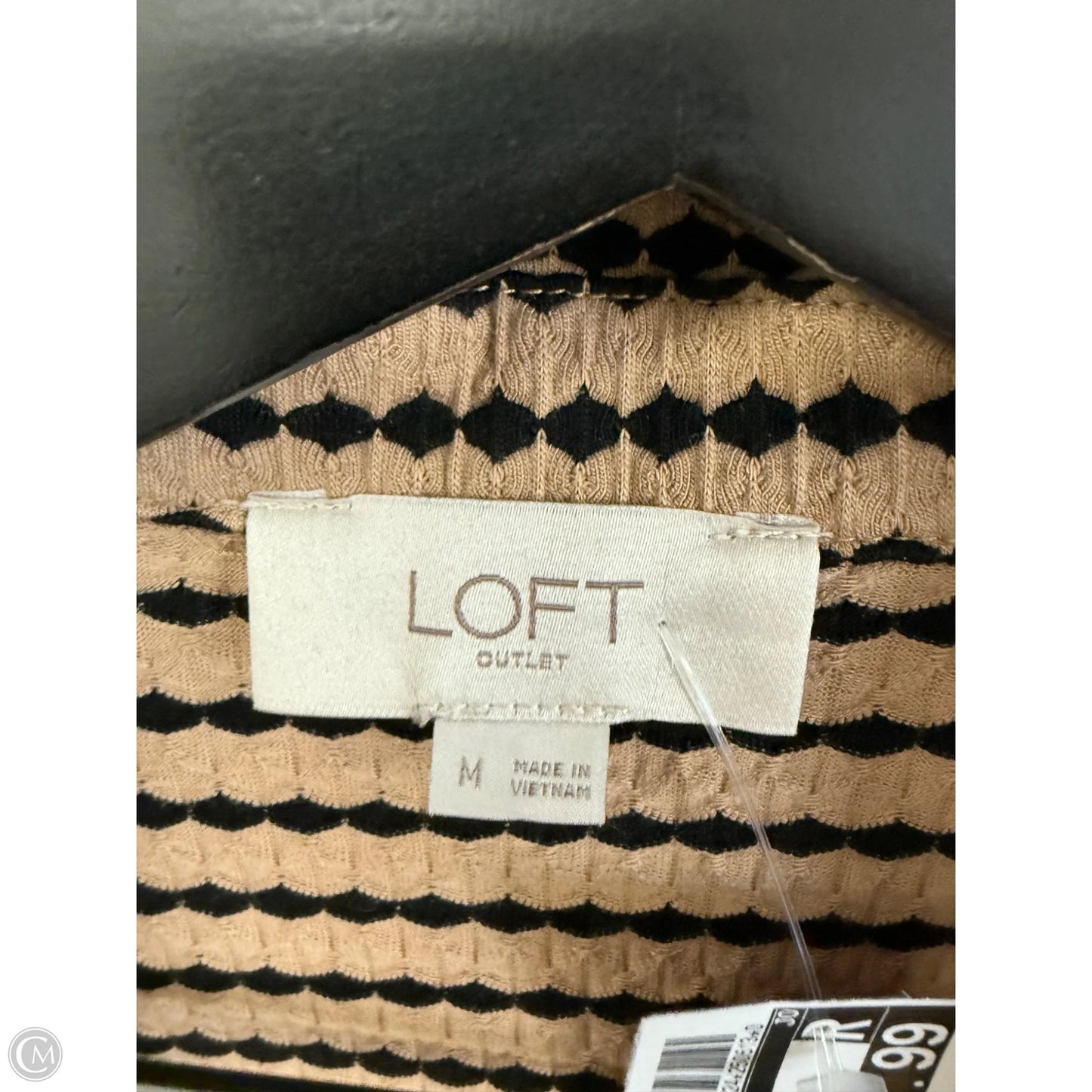 Top Long Sleeve By Loft In Black & Brown, Size: M