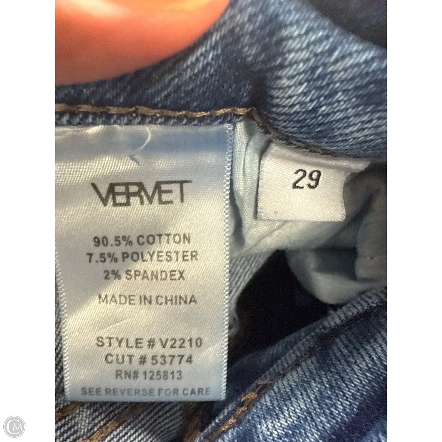 Jeans Straight By Vervet In Blue Denim, Size: 8