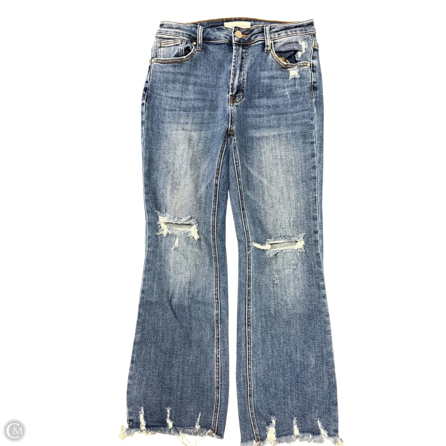 Jeans Straight By Risen In Blue Denim, Size: 8