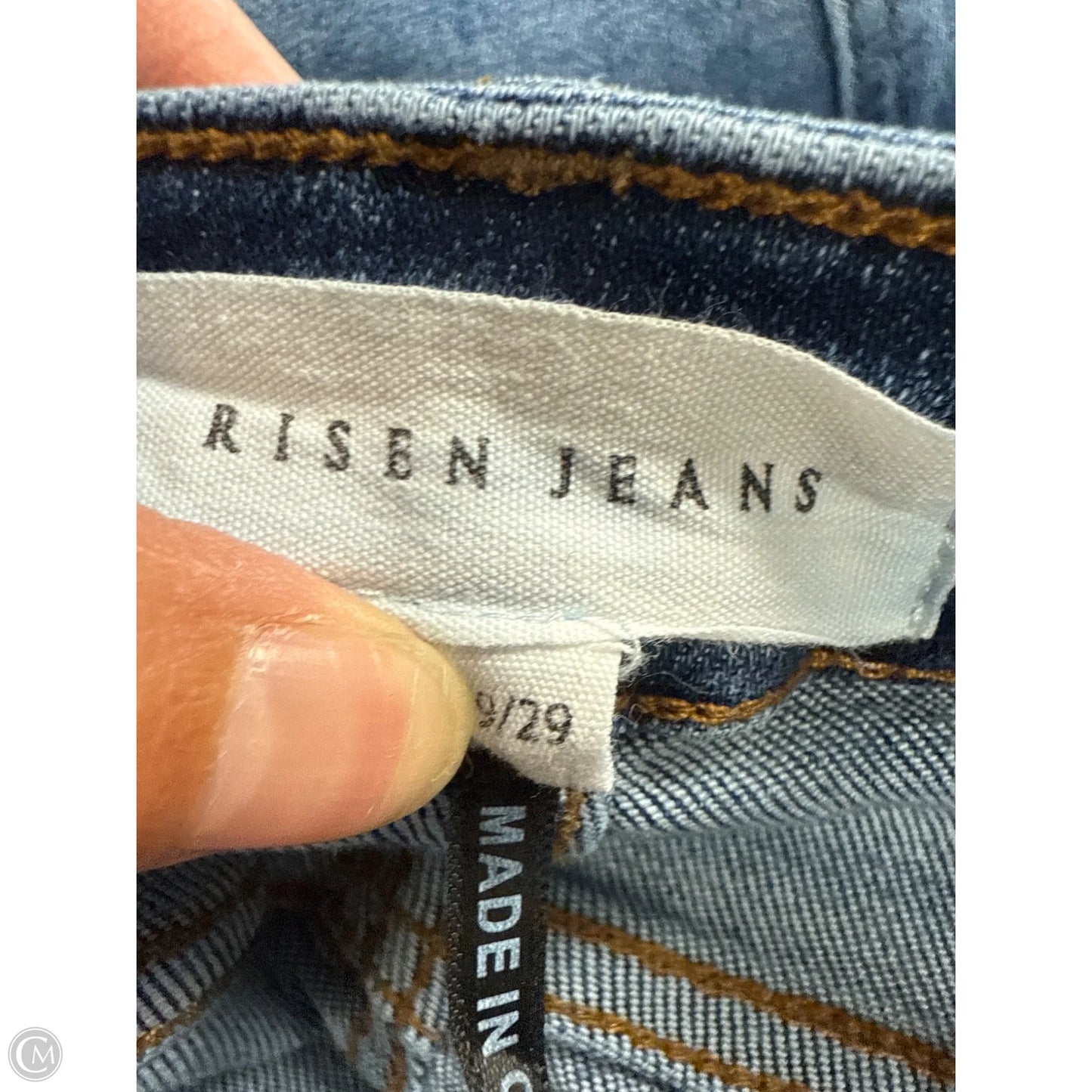 Jeans Straight By Risen In Blue Denim, Size: 8