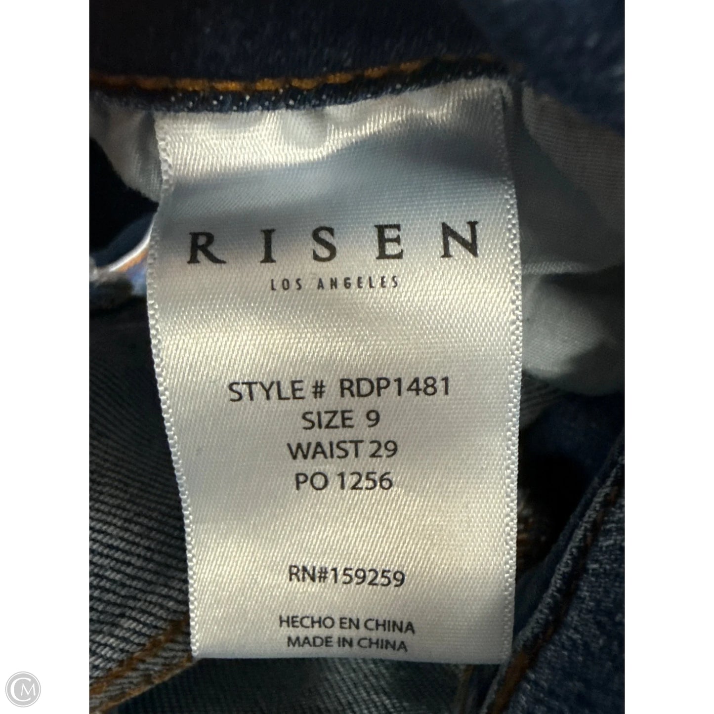 Jeans Straight By Risen In Blue Denim, Size: 8