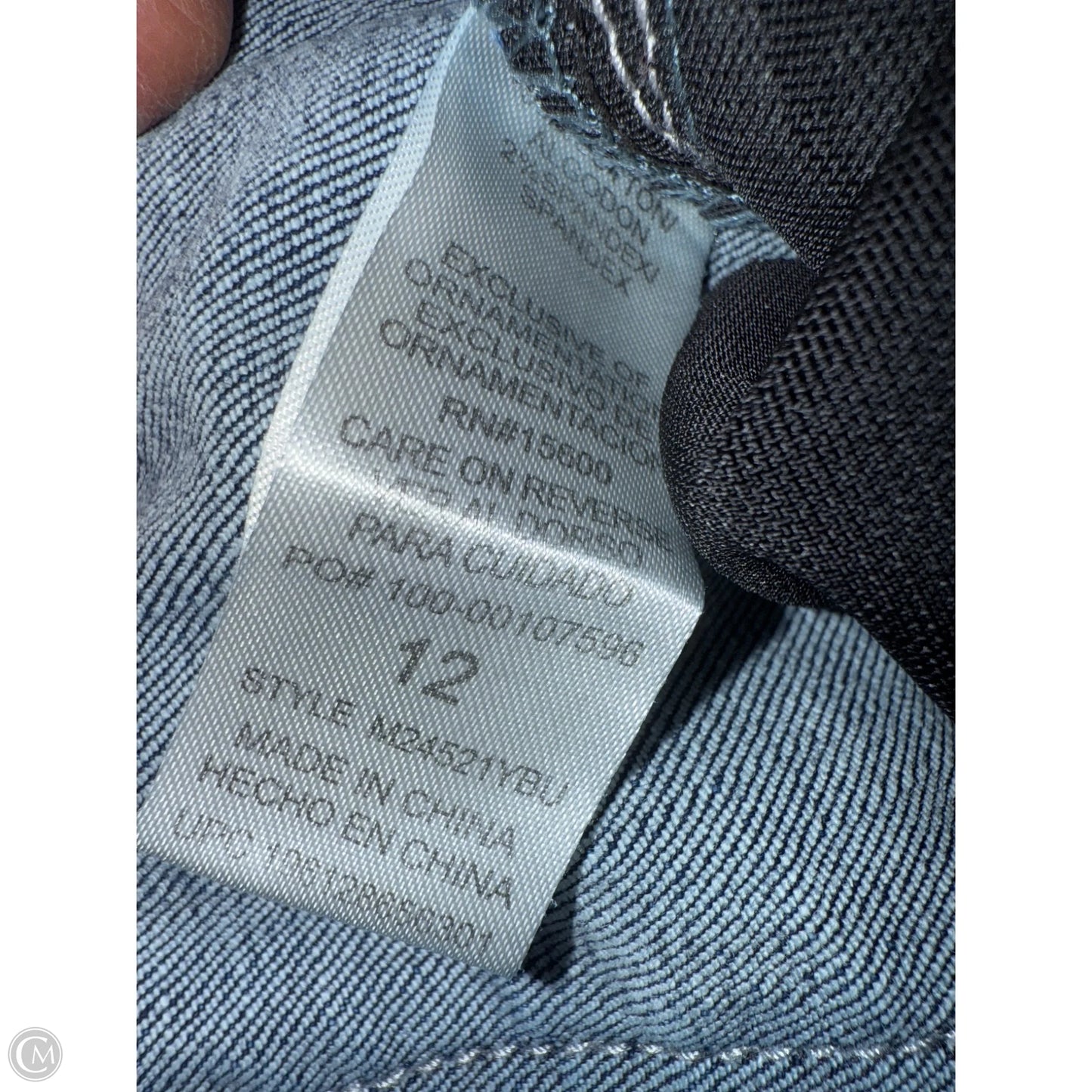Jeans Straight By Clothes Mentor In Blue Denim, Size: 12