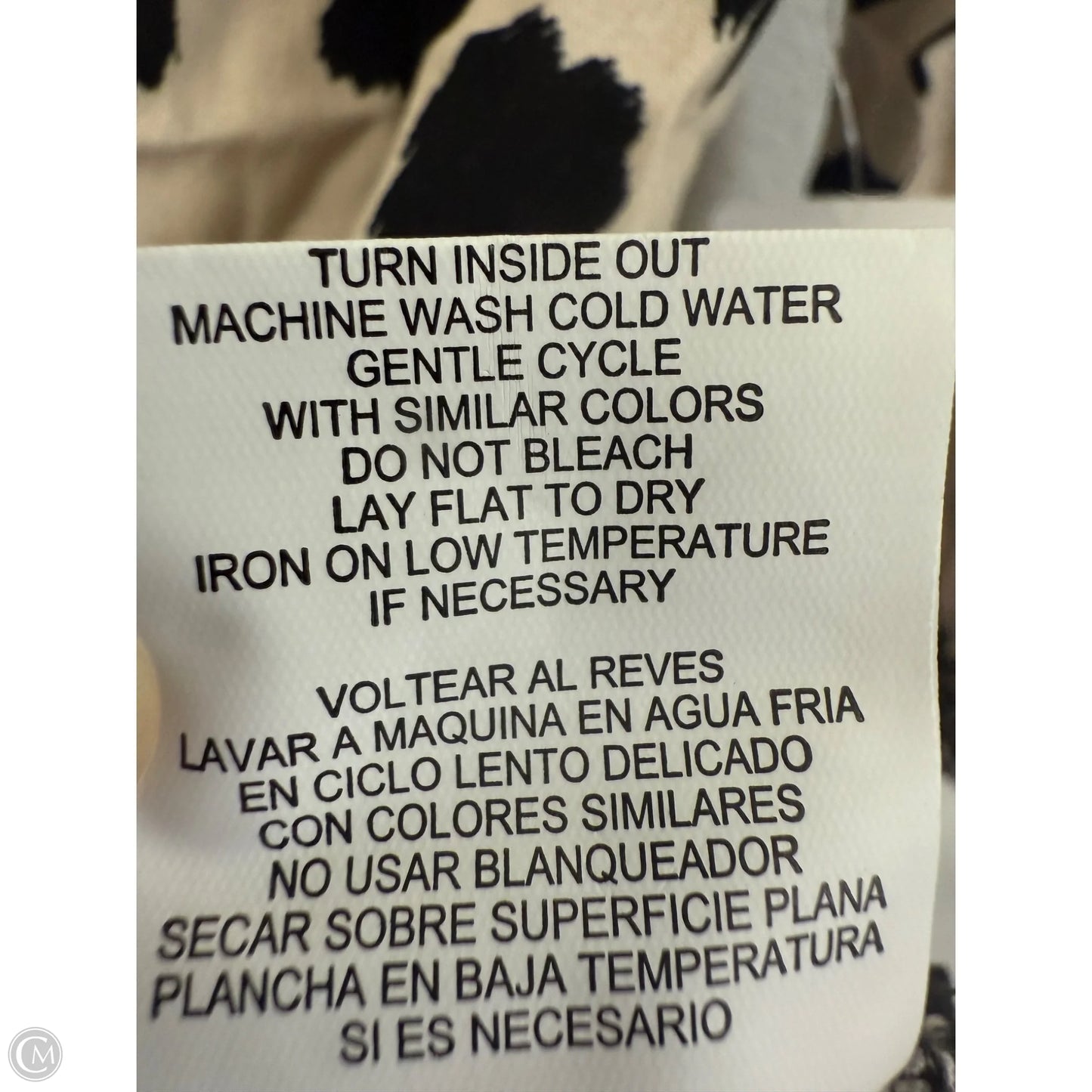 Blouse 3/4 Sleeve By Clothes Mentor In Black & Tan, Size: Xl