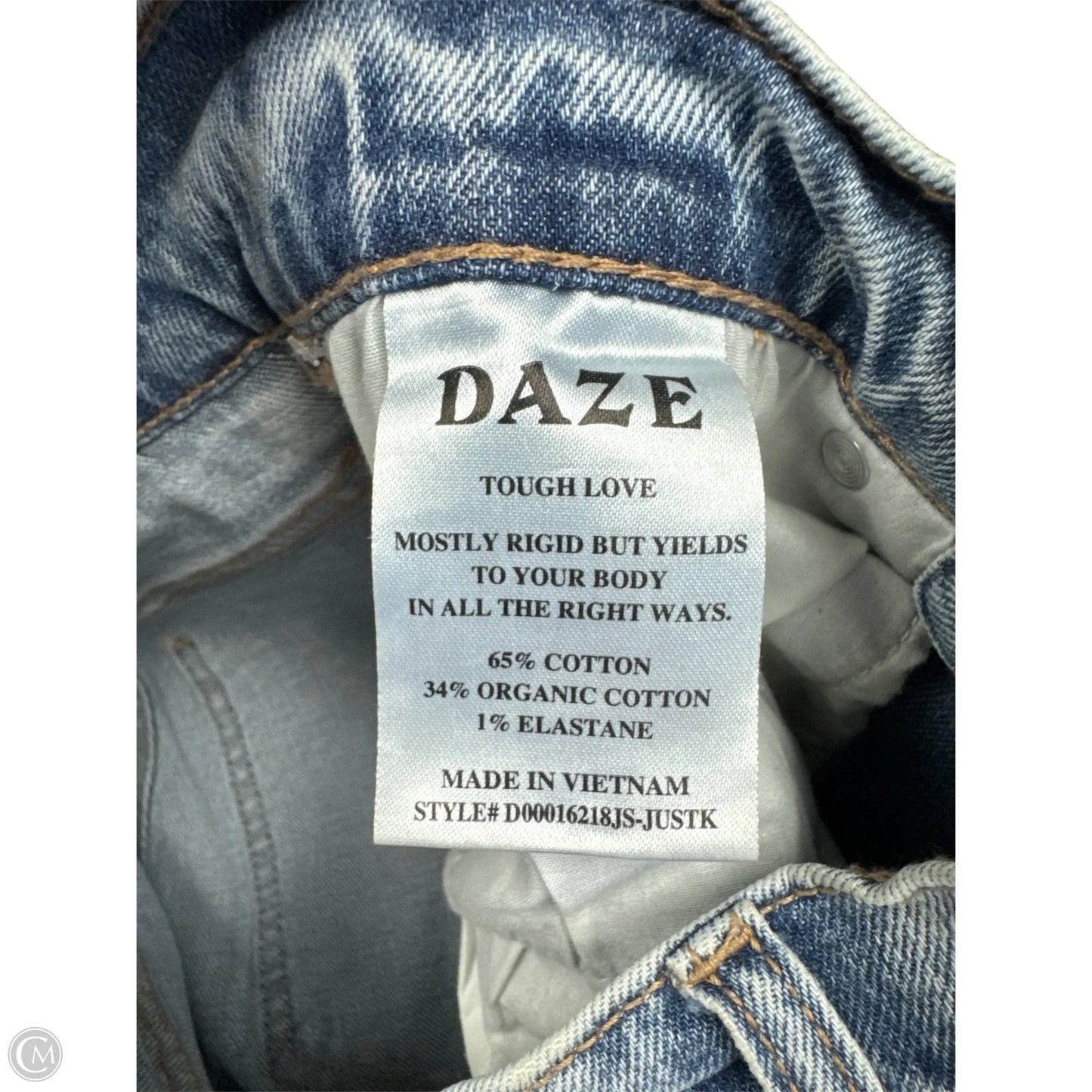 Jeans Straight By Daze In Blue Denim, Size: 2