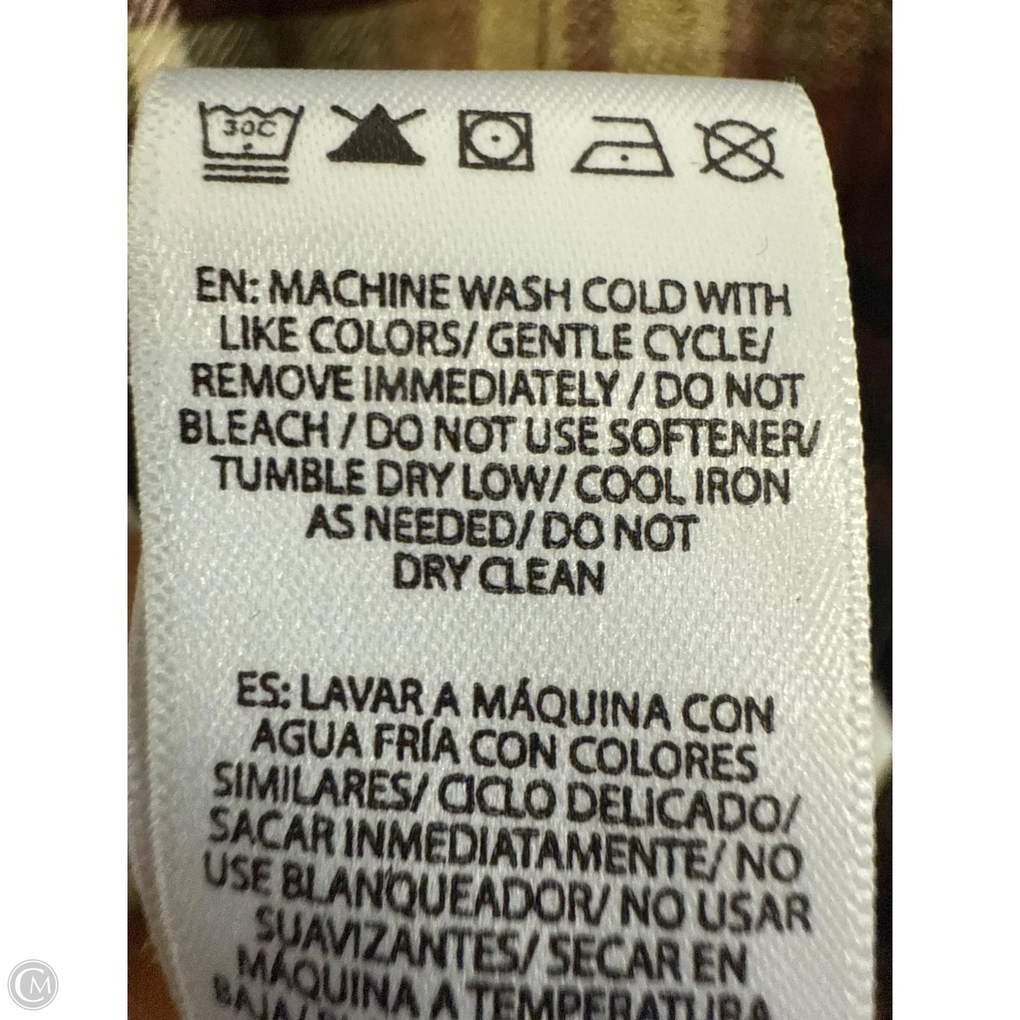 Blouse Long Sleeve By Beachlunchlounge In Black & Brown, Size: Xs