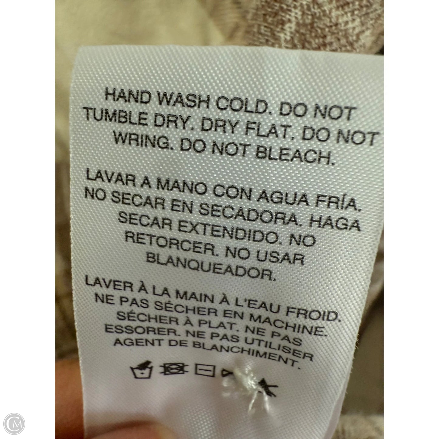 Blouse Long Sleeve By Thread And Supply In Brown & Cream, Size: M