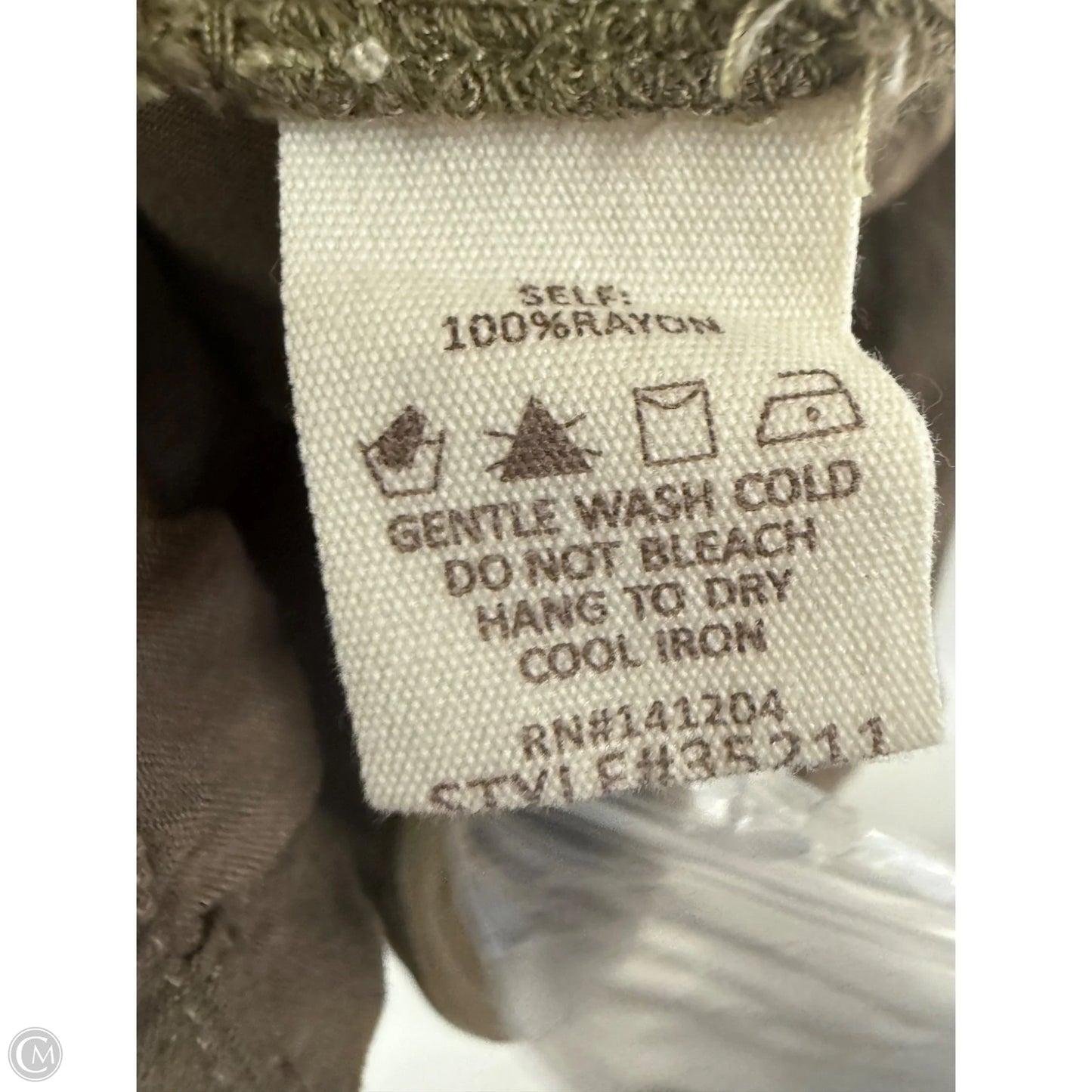 Blouse Long Sleeve By Hem & Thread In Green, Size: S