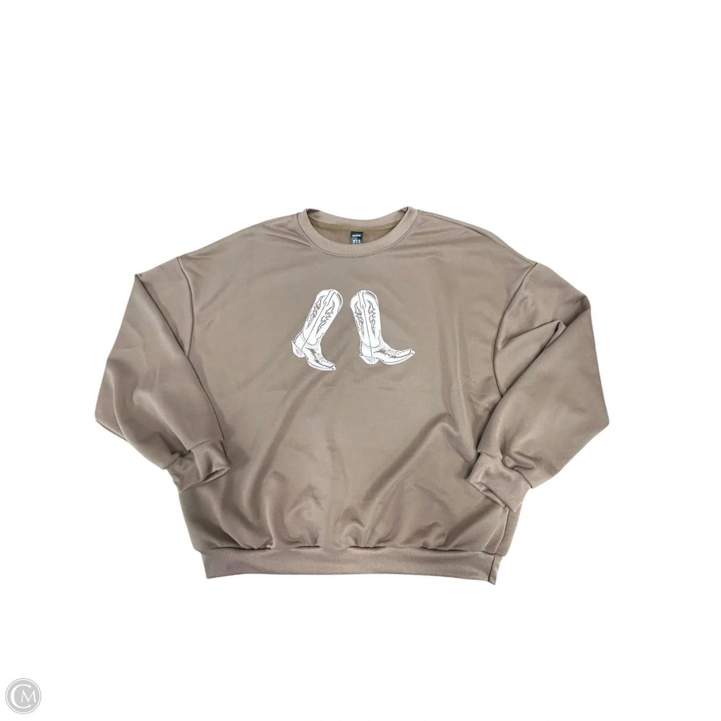 Top Long Sleeve By Shein In Brown, Size: Xl