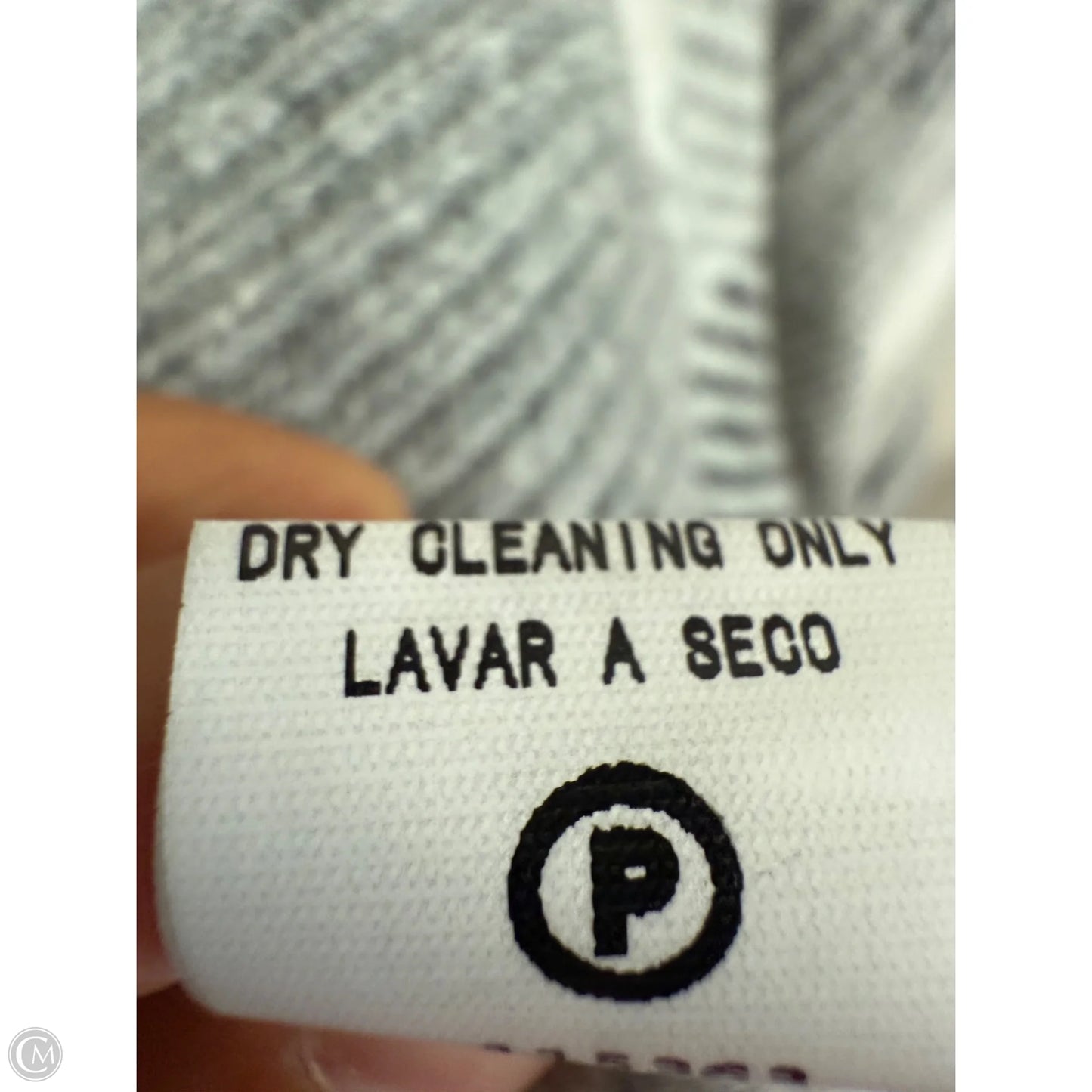 Sweater Cardigan By Staccato In Grey & White, Size: L