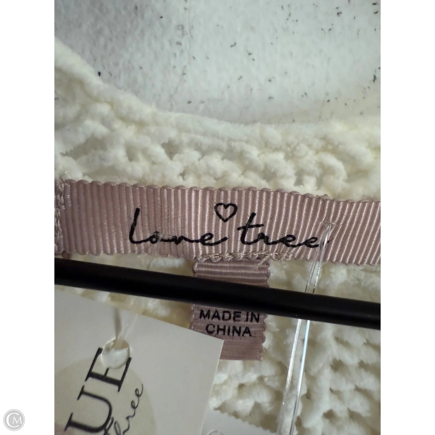 Sweater Cardigan By Love Tree In Ivory, Size: L